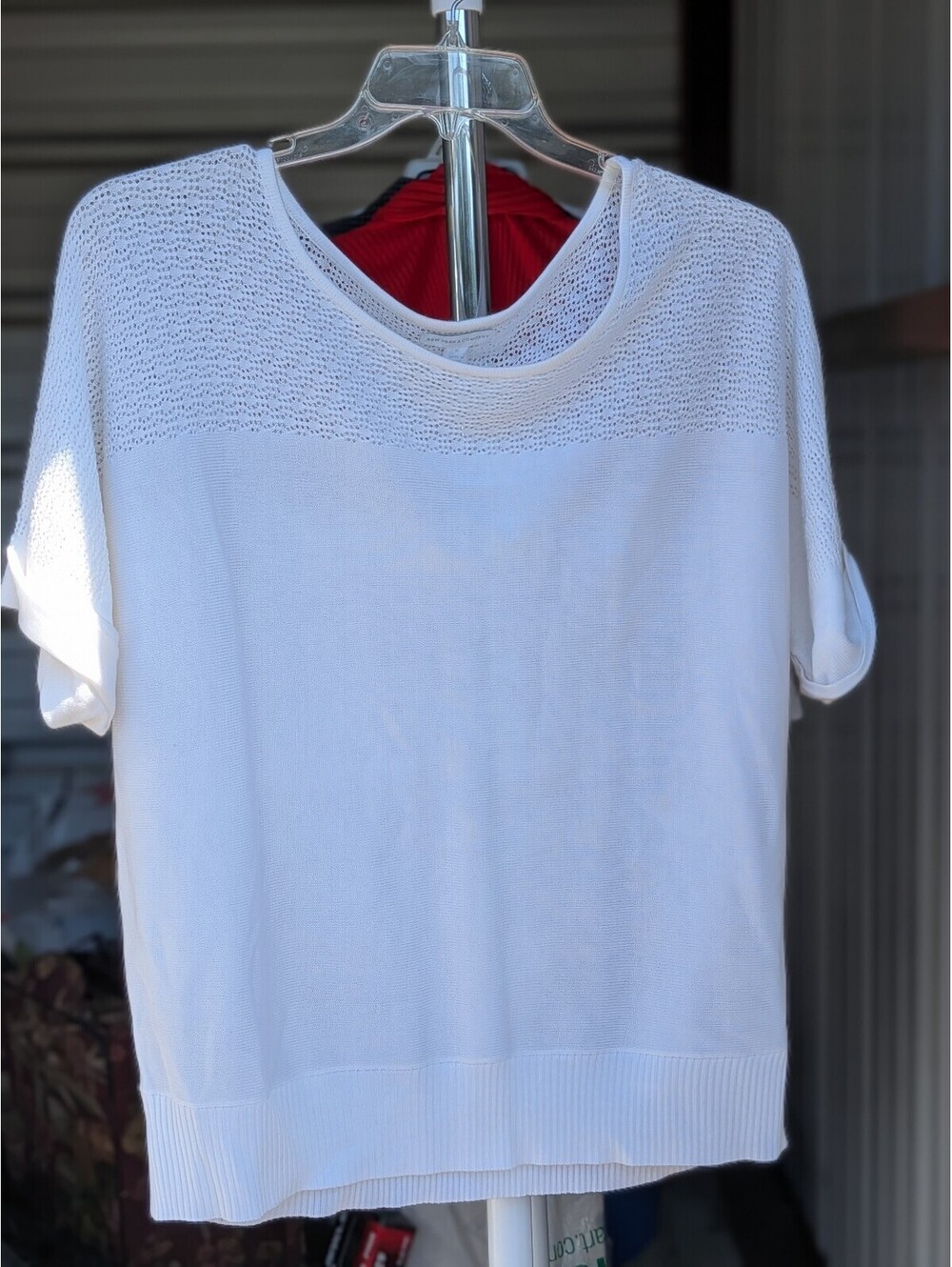 New York & Company white knit top